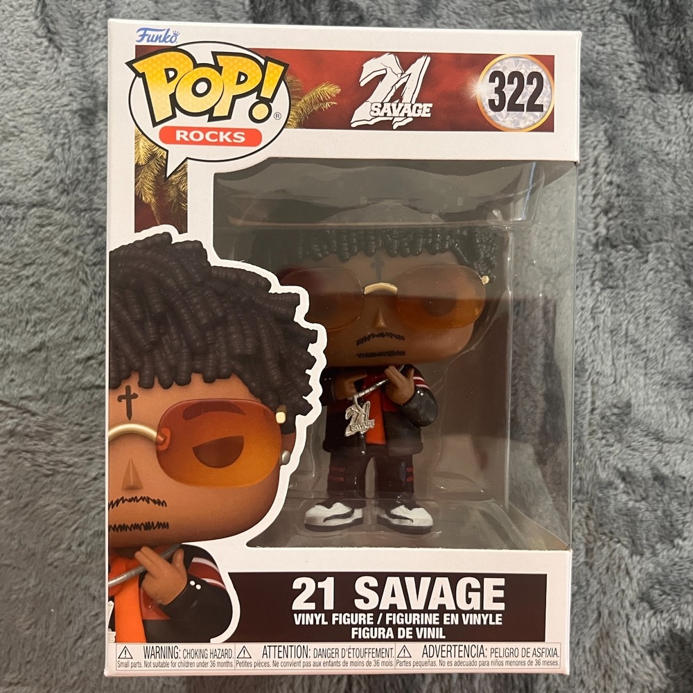Funko Pop! Rocks - 21 Savage #322 With Hardcase Protector